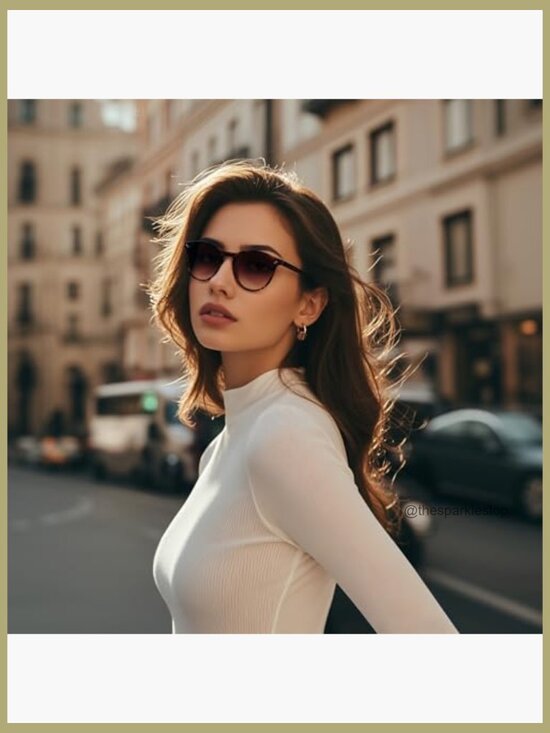 Retro Round Sunglasses with UV400 Protection, Lightweight Polycarbonate main image 6
